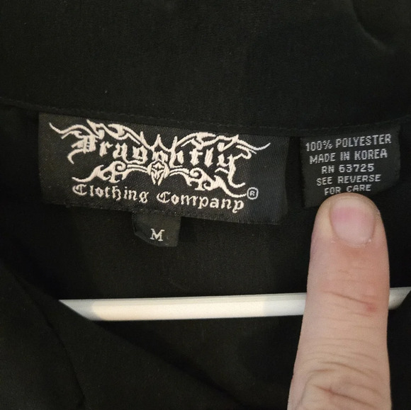 Dragonfly Shirt Japanese Brand Streetwear Mens Size Medium Button Down Casual - Picture 2 of 6